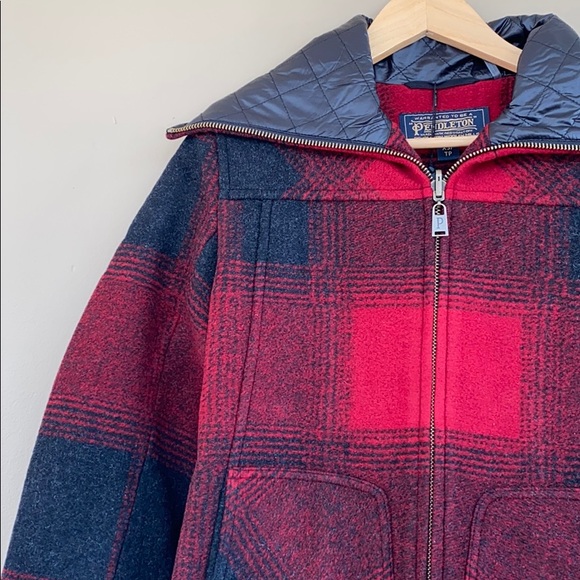 NEW • Pendleton • Wool Blend Quilted Collar Coat - Picture 5 of 6